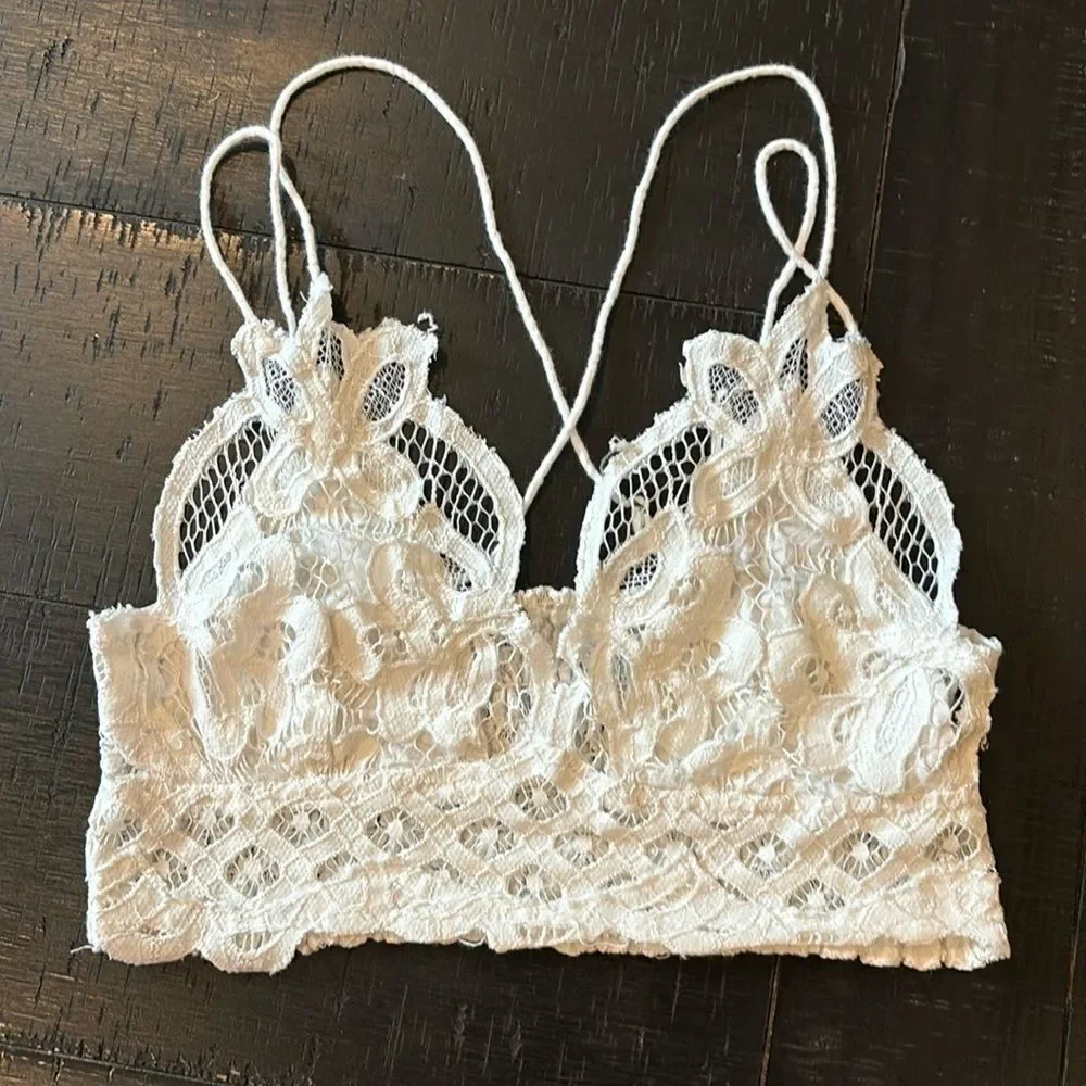 Free People Bralette Adella White Lace XS-S​​​​​​​